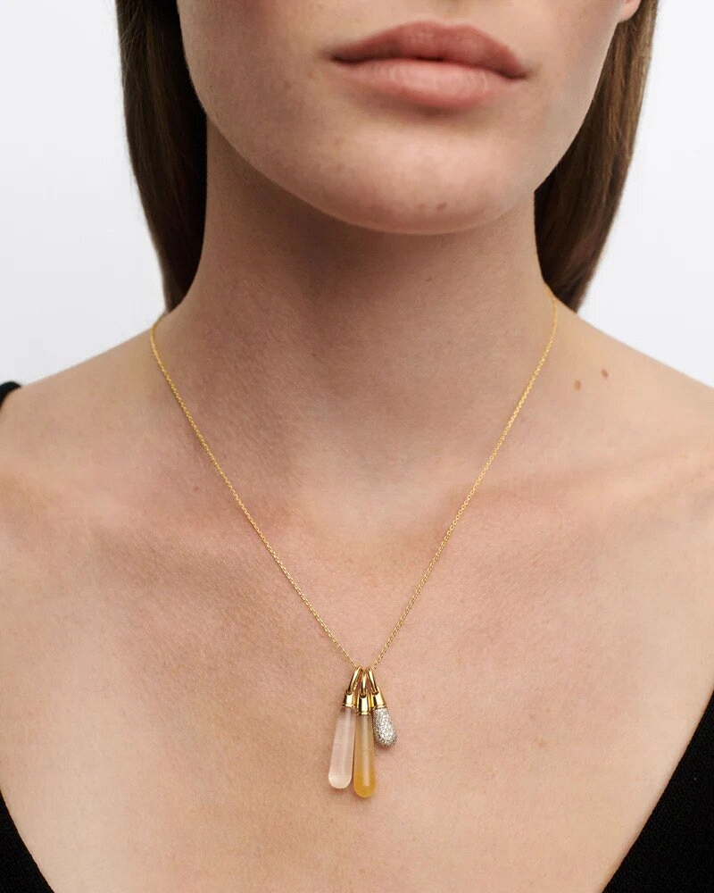 Collar Pdpaola Drop Bañado En Oro Con Colgante CO01-497-U - Joyerías Sánchez